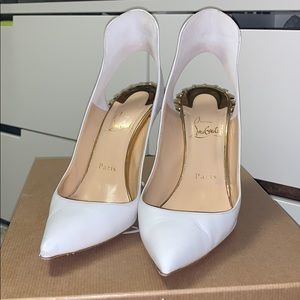 CHRISTIAN LOUBOUTIN 100 SURVIVITA WHITE 37